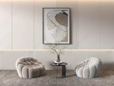 现代单人沙发3D模型下载